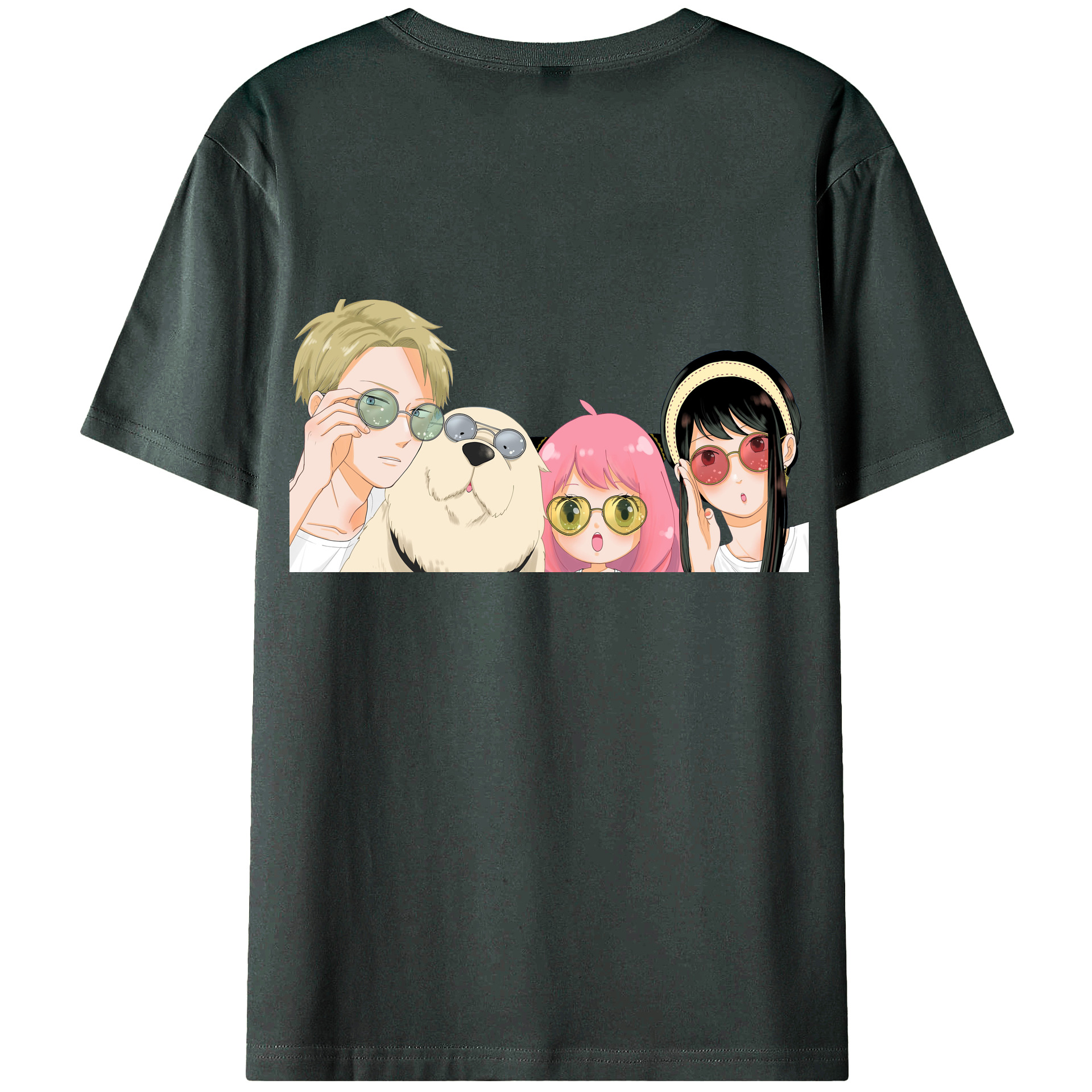 （画像用） SPY×FAMILY间谍家家酒 綿100％ メンズ半袖Tシャツ（バックプリント） 通気性